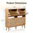 9.45 Inches Depth 2-Row 4-Drawer Arched Rattan Flip Shoe Cabinet-1533001521