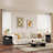 Fluted Smart Nightstand With Charging Station, Voice-Controlled Led Light, Bedside Table With Shelf And Cabinet-161340993