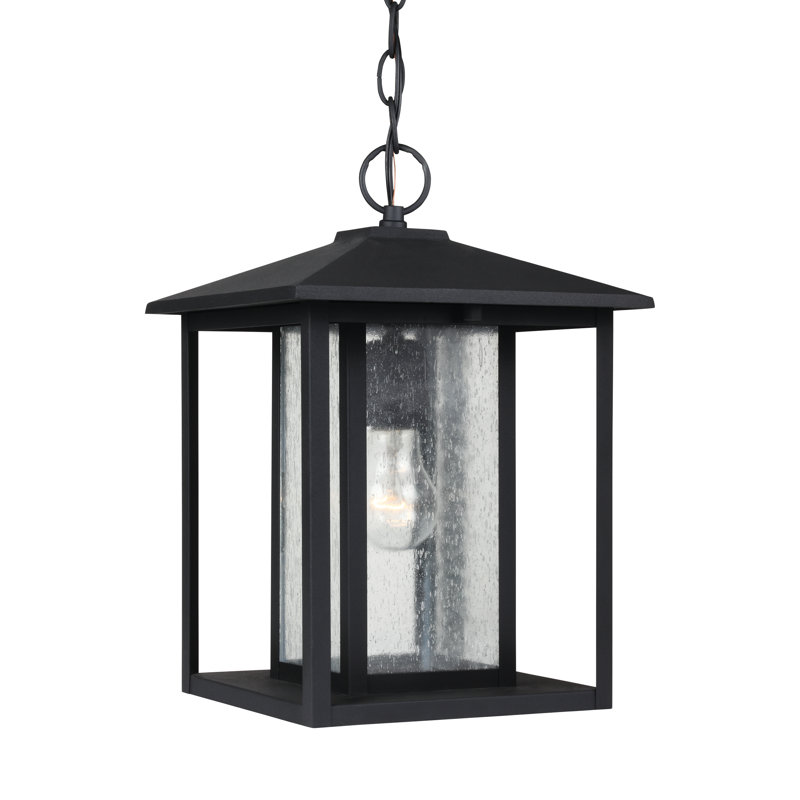Lanterne suspendue d'extérieur 1 lumière H 13,75 po Vermont, Noir