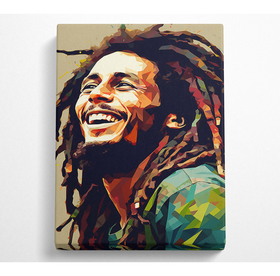 Kunstdruck Bob Marley Glücklich