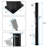 Solar Powered Temperature Controlled Portable ABS, PVC Free Standing Outdoor Shower with Detachable Shower Head and Footwash Spout
