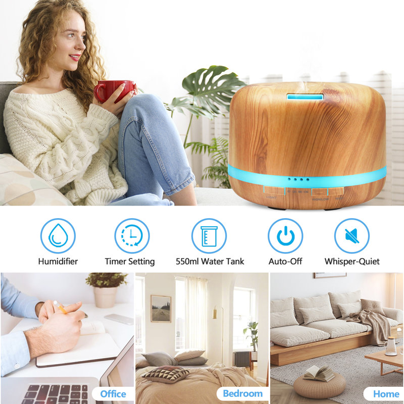 DAROMA 500ML Remote Essential Oil Diffuser