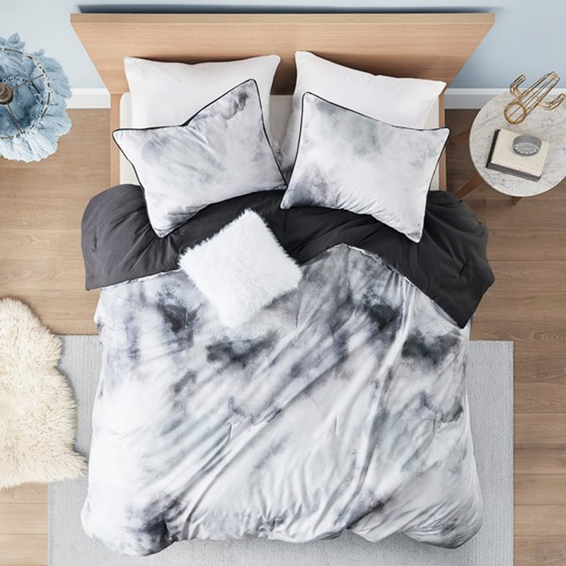Édredon simple / simple TG avec taies décoratives et coussin décoratif carré, Édredon pour lit simple et 2 pièces supplémenta