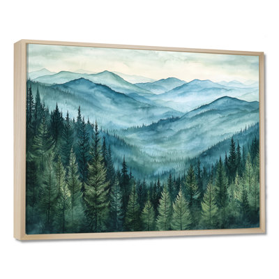 Woodland Peaks III - montagnes, art mural