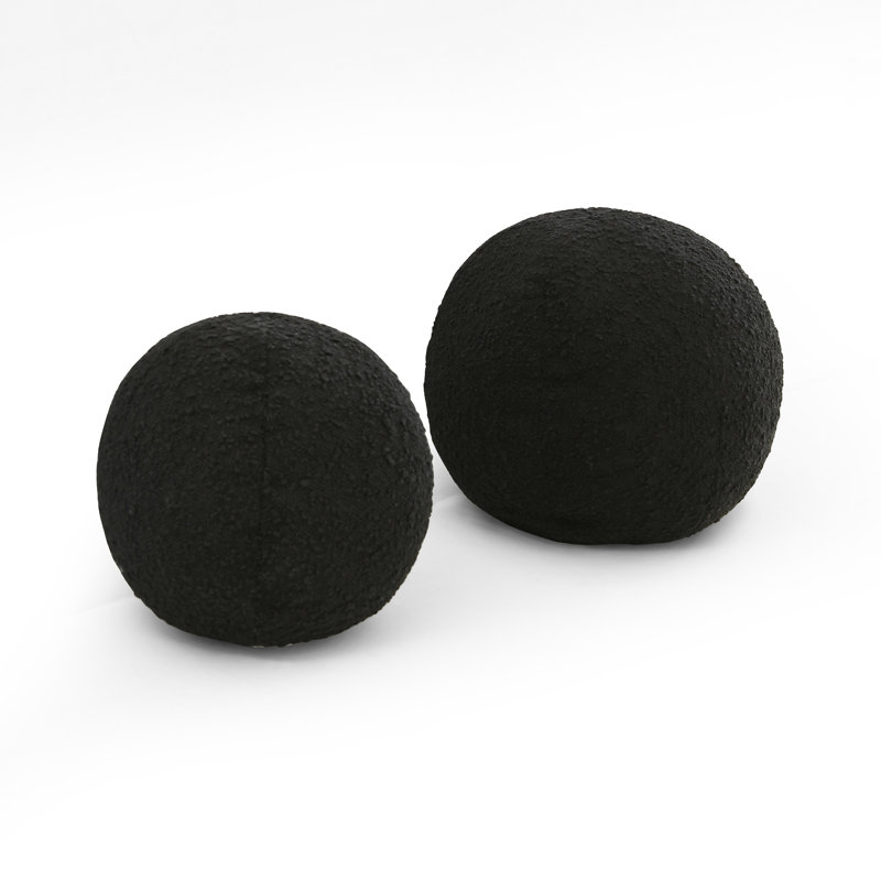 Balle Circular Pillow Cover & Insert, Knoll Onyx