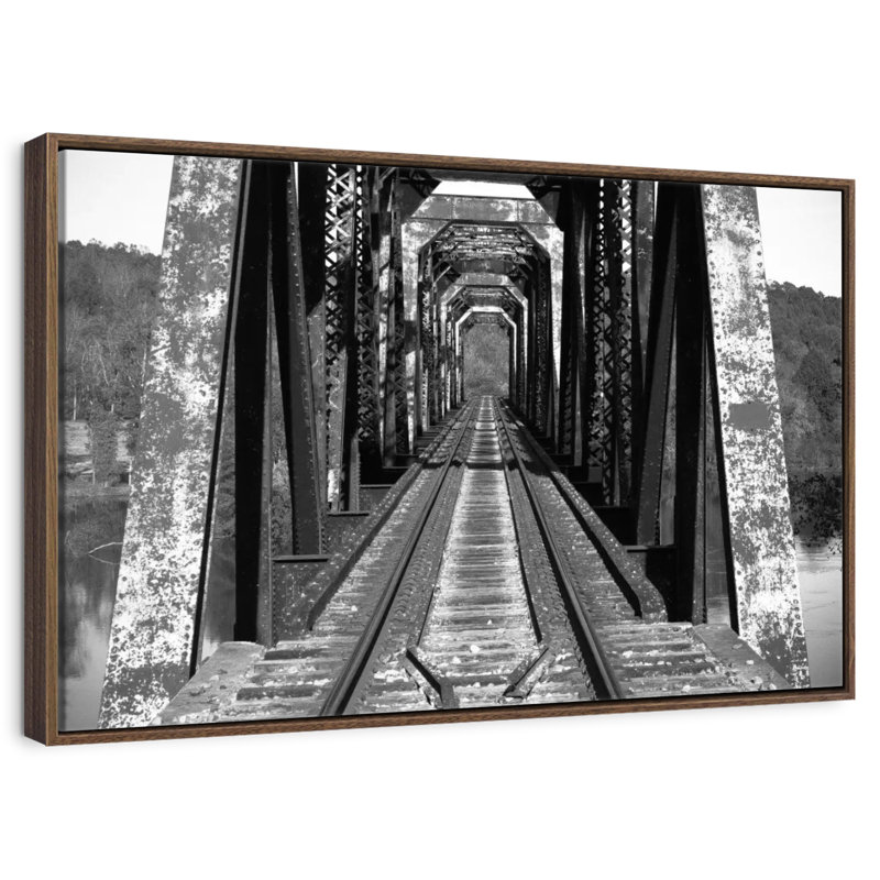 Old Bridge, 25" X 17", Floating Frame Walnut