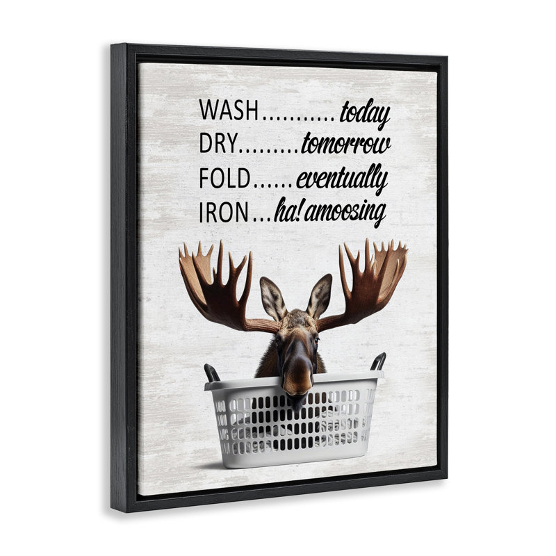 Cadre flottant Sassy Moose & Laundry, Cadre flottant noir de jais, H 21 po x l 17 po