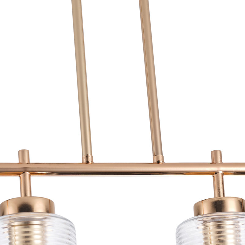 Luminaire suspendu en fer doré 4 lumières