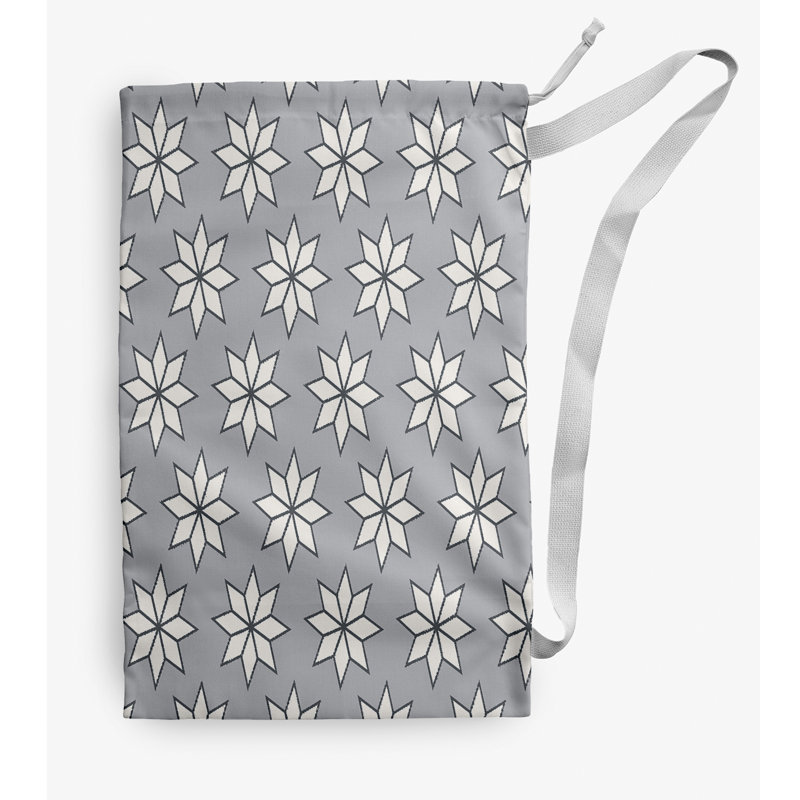 Fabric Laundry Bag with Handles, Gray, Small (29" H x 18" W)