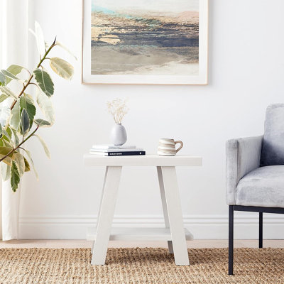 Contemporary Wood Shelf Side Table – White – Wood Shelf / Wood / Contemporary Style