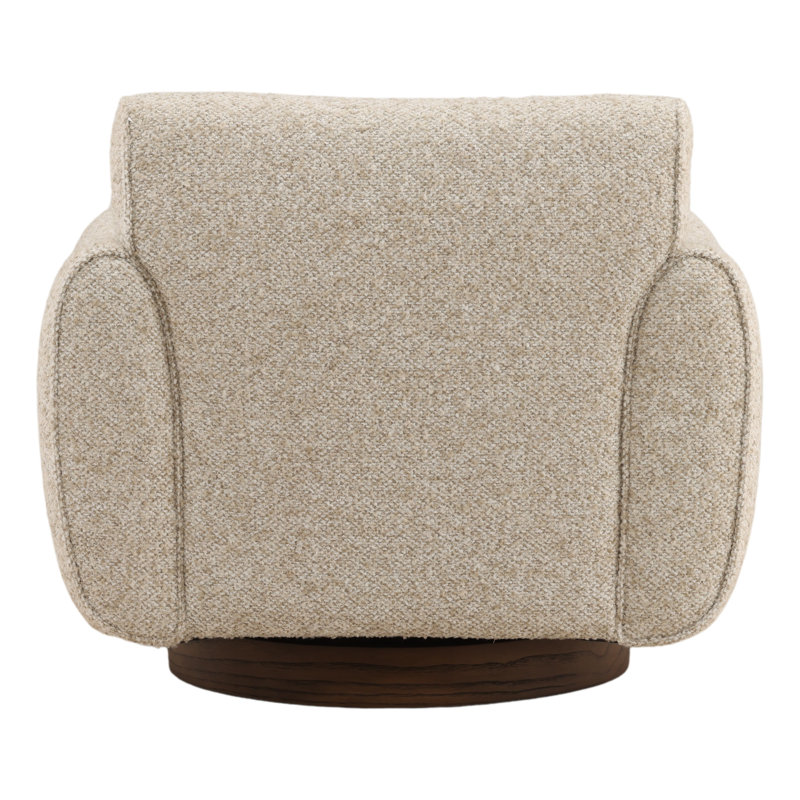 Ercilia Swivel Chair Oatmeal, Beige Fabric