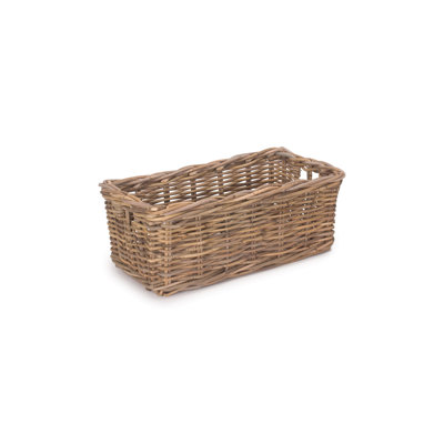 Wicker Rattan Storage Unit Deep Basket