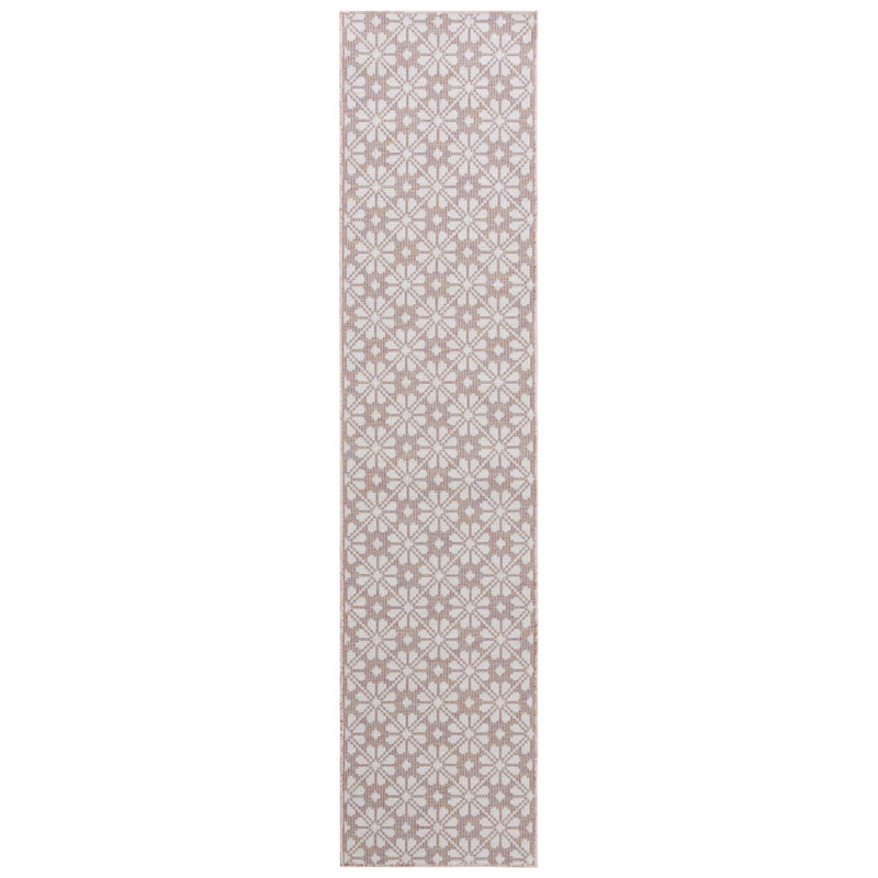 Tapis d'intérieur / extérieur à motif géométrique MSR400, Tapis de couloir 2 pi x 9 pi