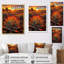 Vert et rouge plante grasse cactus coucher de soleil I - art mural succulent-1101546954-1282179193