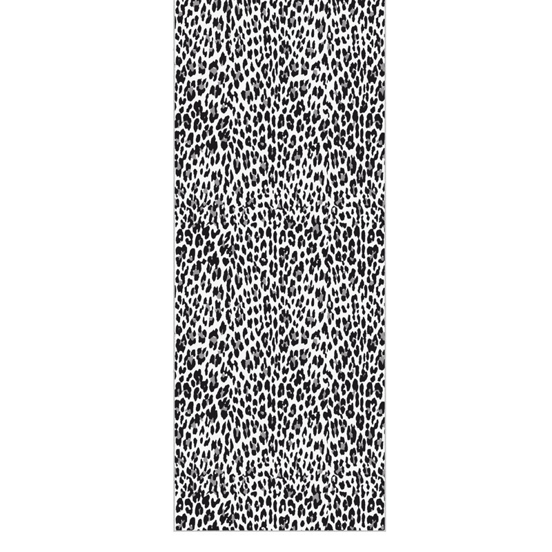 Kaira Soft Non-Slip Indoor Leopard Rug, Runner 2'7" x 11', Snow Leopard