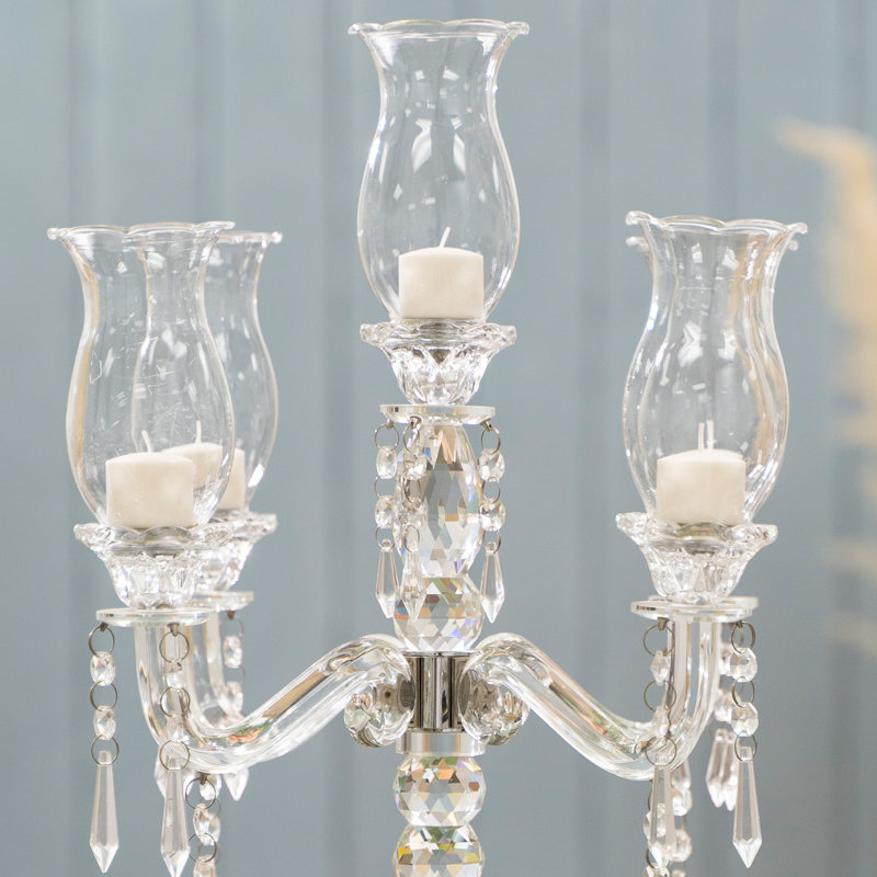 Candélabre en verre 25,5 po