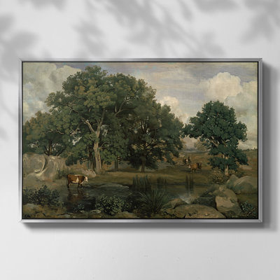 Paysage (Souvenir des Landes), v. 1872 - Jean-Baptiste-Camille Corot - Toile tendue avec châssis Corot