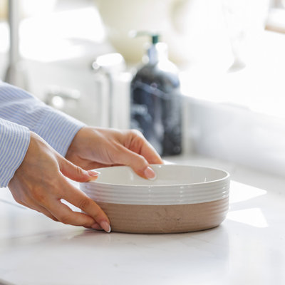 Mason Cash: Heart Paw Pet Bowl - 5,1 po, 8,4 oz - crème et brun clair - plat en céramique durable pour l'eau et les aliments, va au micro-ondes et au lave-vaisselle, alimentation pour chien et chat, hydratation