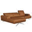 Edeltraut Genuine Leather Corner Sofa with Wooden Frame-524071955-524071954