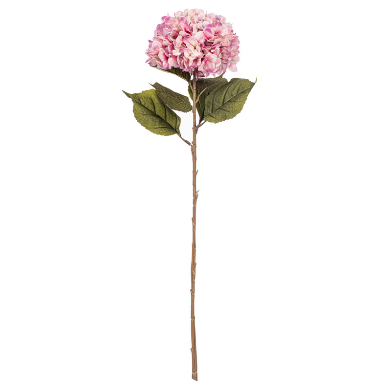 Tige d'hortensia de 42 po, H 42 po x l 4 po x P 7 po, Rose