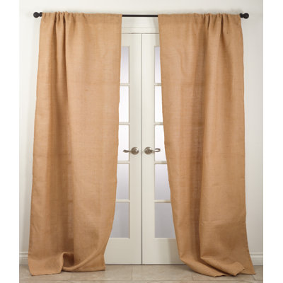 Arilene Jute Semi Sheer Curtain Single Panel