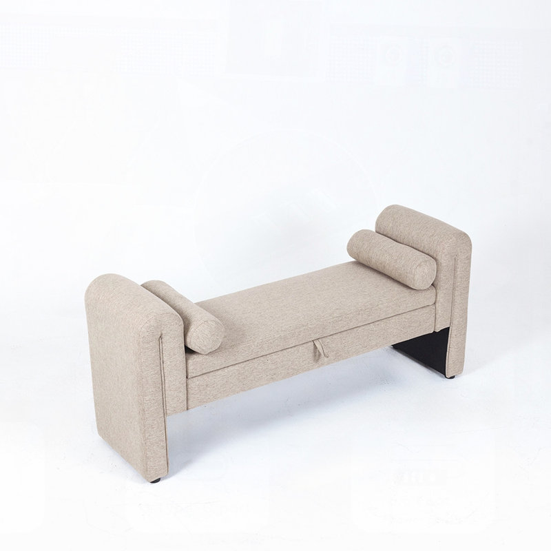 Banc de rangement de 60 pouces, idéal pour les chambres à coucher, les salons, les salles d'activités et les espaces similaires.