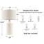 Lampe de table en céramique blanche-659439248