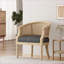 Fauteuil d'appoint en bois d'hévéa massif, siège simple confortable pour adultes, pour la chambre à coucher du salon