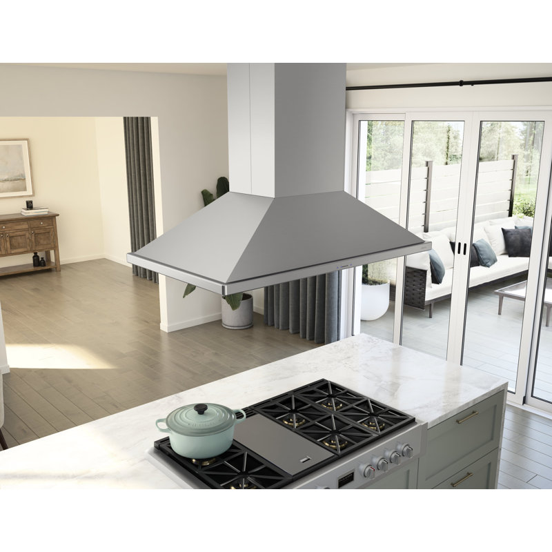 Zephyr Siena Pro 48 in. 1200 CFM Island Mount Range Hood with LED Lighting in Stainless Steel