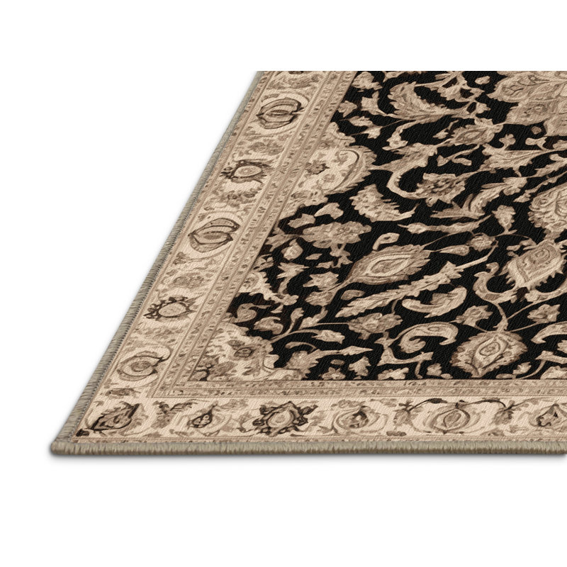 Machine Washable Persian Brown Area Rug, Rectangle 2' x 3'