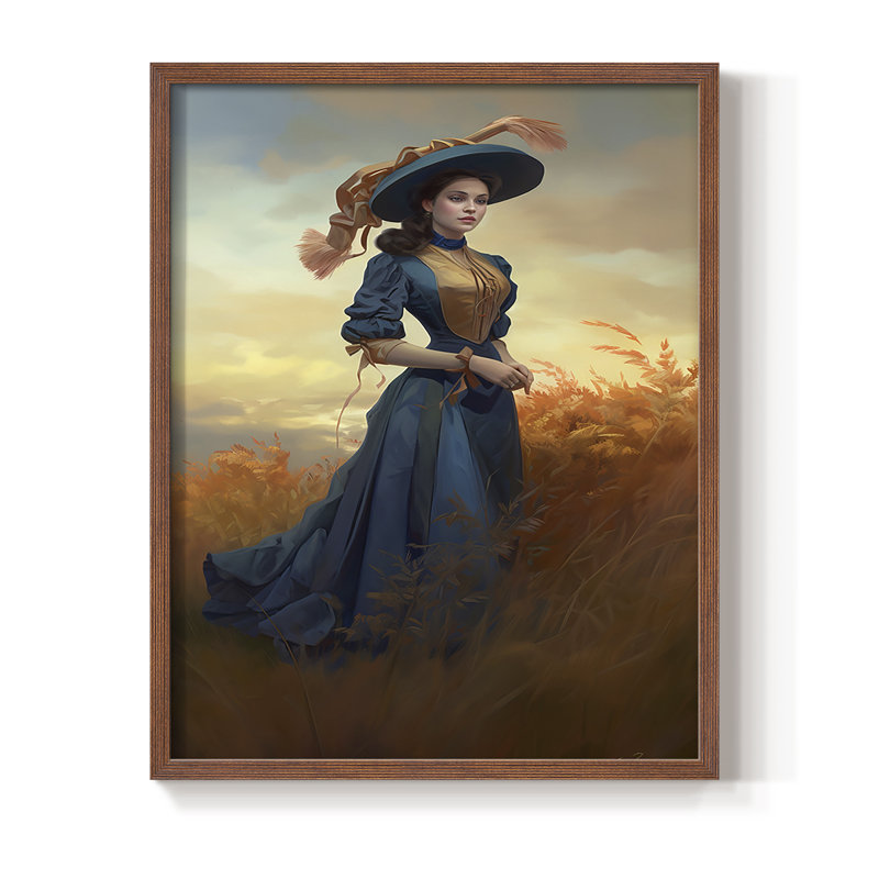 Reproduction encadrée WOMEN Series CMLXV - bois massif, Noyer, H 30 po x l 24 po