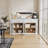 63" Wide 2 Drawer Sideboard Buffet, Farmhouse 4 Doors Credenza Storage Cabinets With Adjustable Shelves,White-777009848