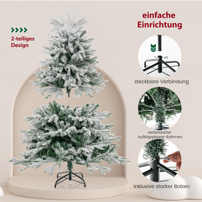 Lighted Artificial Pine Christmas Tree, 146cm H