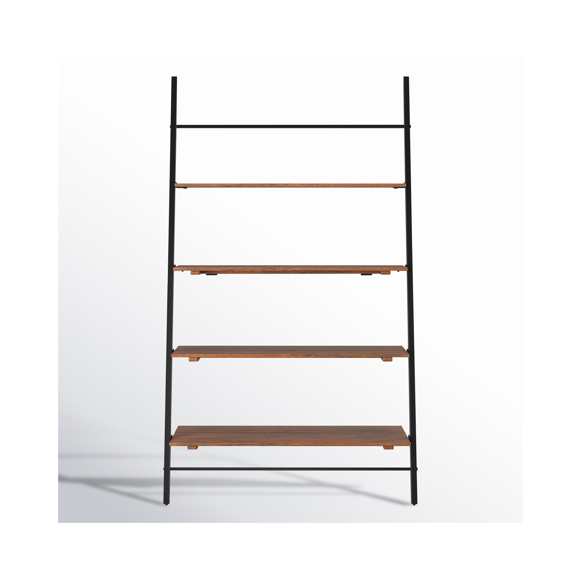 Innes Narrow Ladder Bookcase, Walnut, (4 Shelves) 74" H x 42" W x 18" D