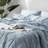Bedsure Queen Pintuck Bed-in-a-Bag- Light Blue Pinch Pleat Comforter with Sheets, Pillowcases & Shams-103425110-106256318