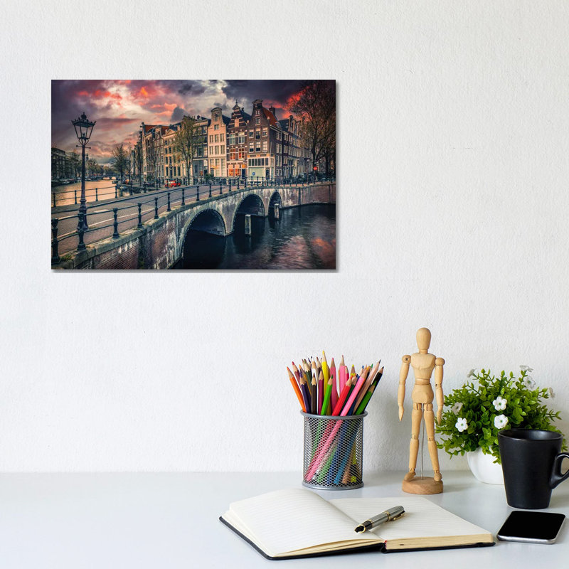Amsterdam by Adrian Popan - Wrapped Canvas Print, 20.32 cm H x 30.48 cm W
