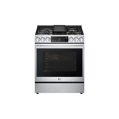 30" 6.3 cu. ft. Smart Slide-in Dual Fuel Range with Convection Oven