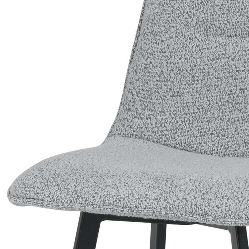 Tabouret de bar rembourré Axel (ensemble de 2) - Gris foncé, Gris