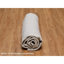 Tapis oriental rond texturé en polyester tissé à la main 8 pi x 8 pi Striee