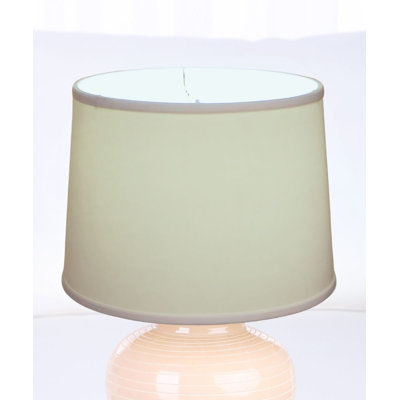 12x14x10" CLIP-ON FITTER White Linen Drum Lampshade