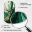 Vert et or Serene Cascade III - horloge murale asymétrique abstraite-105565220