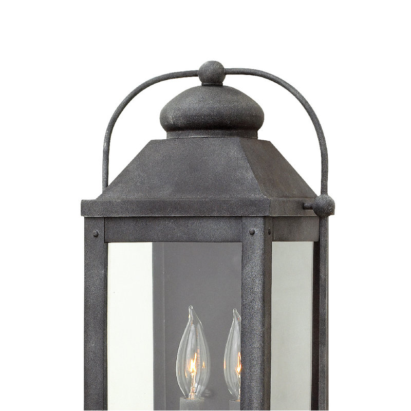 Anchorage 2-Light Outdoor Flush Mount, Aged Zinc