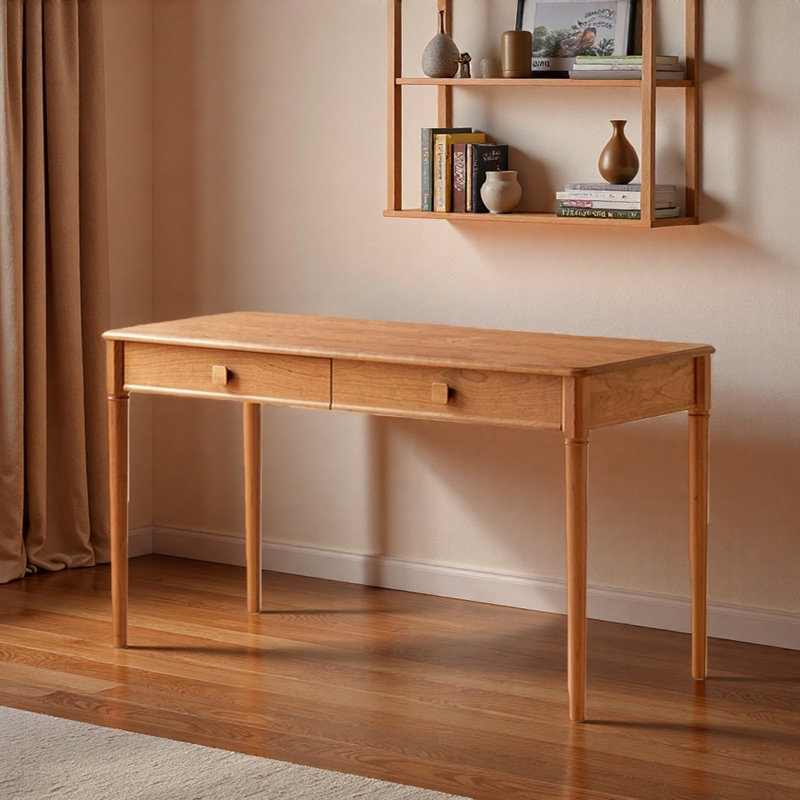 Solid Wood Desk,  29.52" H x 55.11" W x 23.62" D