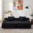 Eliam Oversized Modular Flannel Double Chaise Lounge Chair with 4 Pillows, Pure Foam Filled, No Assembly Required, Black-118698506