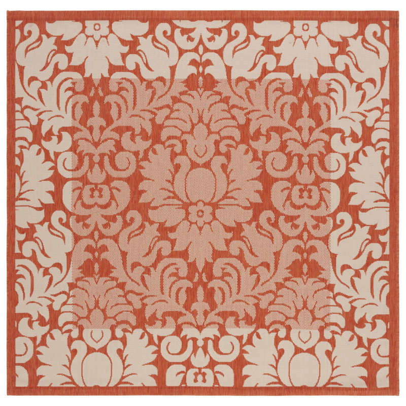 Tapis en terre cuite / naturel Davonia, Carré 6 pi 7 po