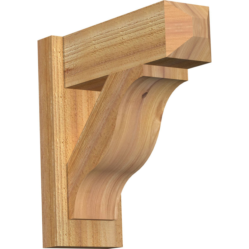 Persienne en bois rustique Funston Craftsman, Sapin Douglas de 7 1/2 po (lisse), P 38 po x H 46 po