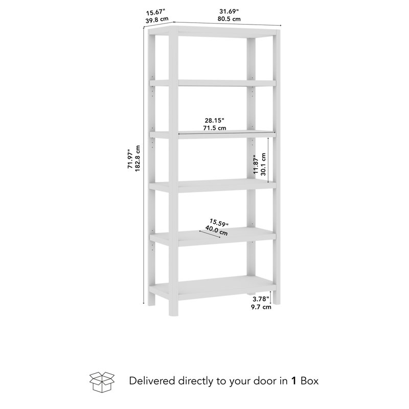 5 Shelf Bookcase For Living Room Or Home Office