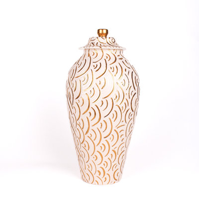 Ribbed Handmade Ceramic Jar