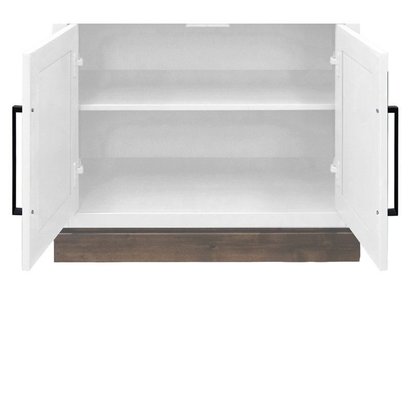 Bibliothèque en bois massif Katoria, Blanc