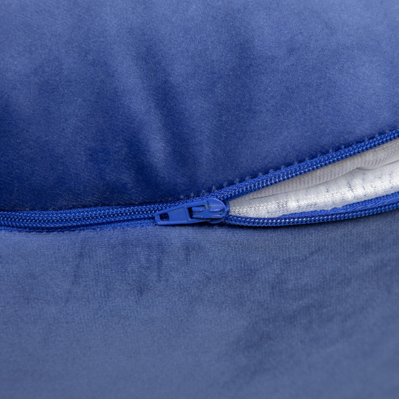 Franka Velvet Ottoman, Blue Velvet